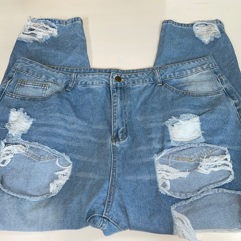 Shein Destructed 3xl Denim Jeans